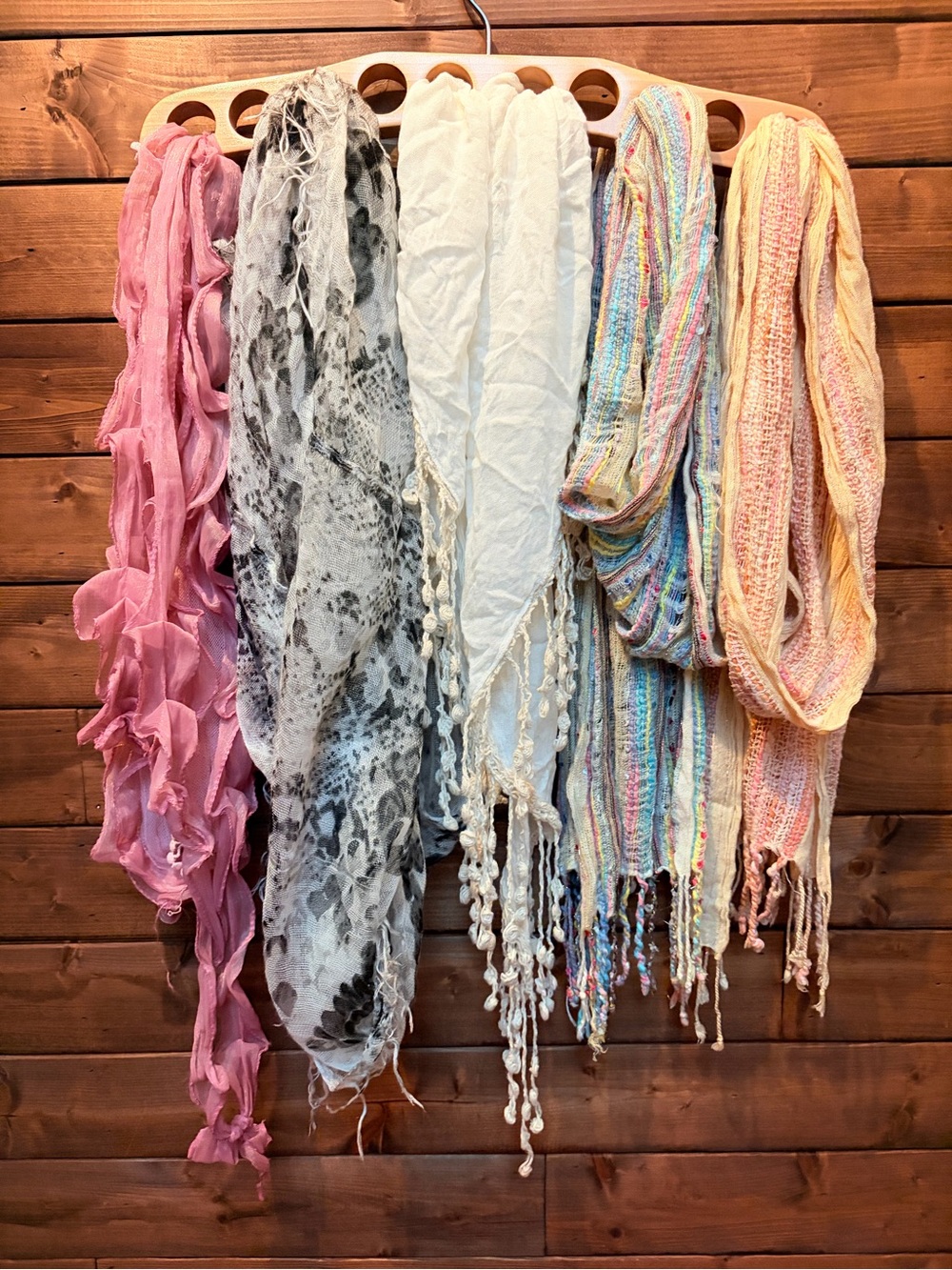 Multi-Color & Pink Decorative Scarves Set - no hanger
